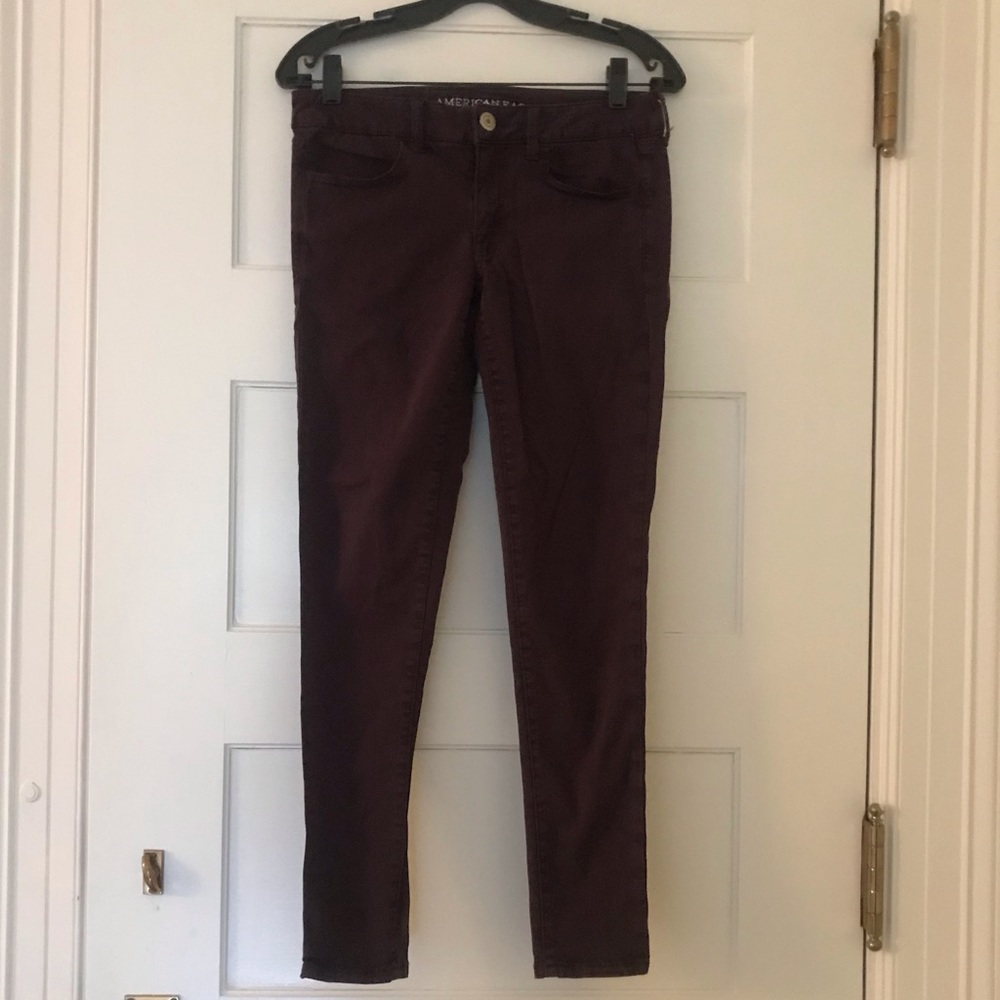 American Eagle Deep Wine Jeggings
